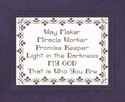 Way Maker Purples on White